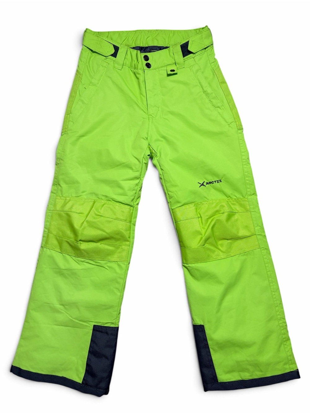 Arctix Kids Medium Lime Green Insulated Snow Pants Adjustable Waist